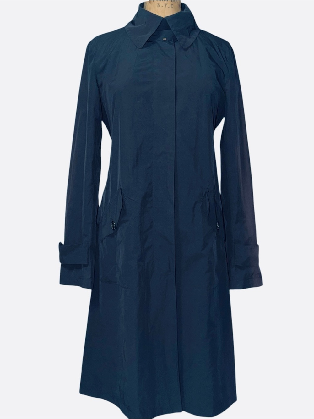 SPORTMAX Classic Black Belted Trench Coat | Timeless Minimalist Luxury Size 8
